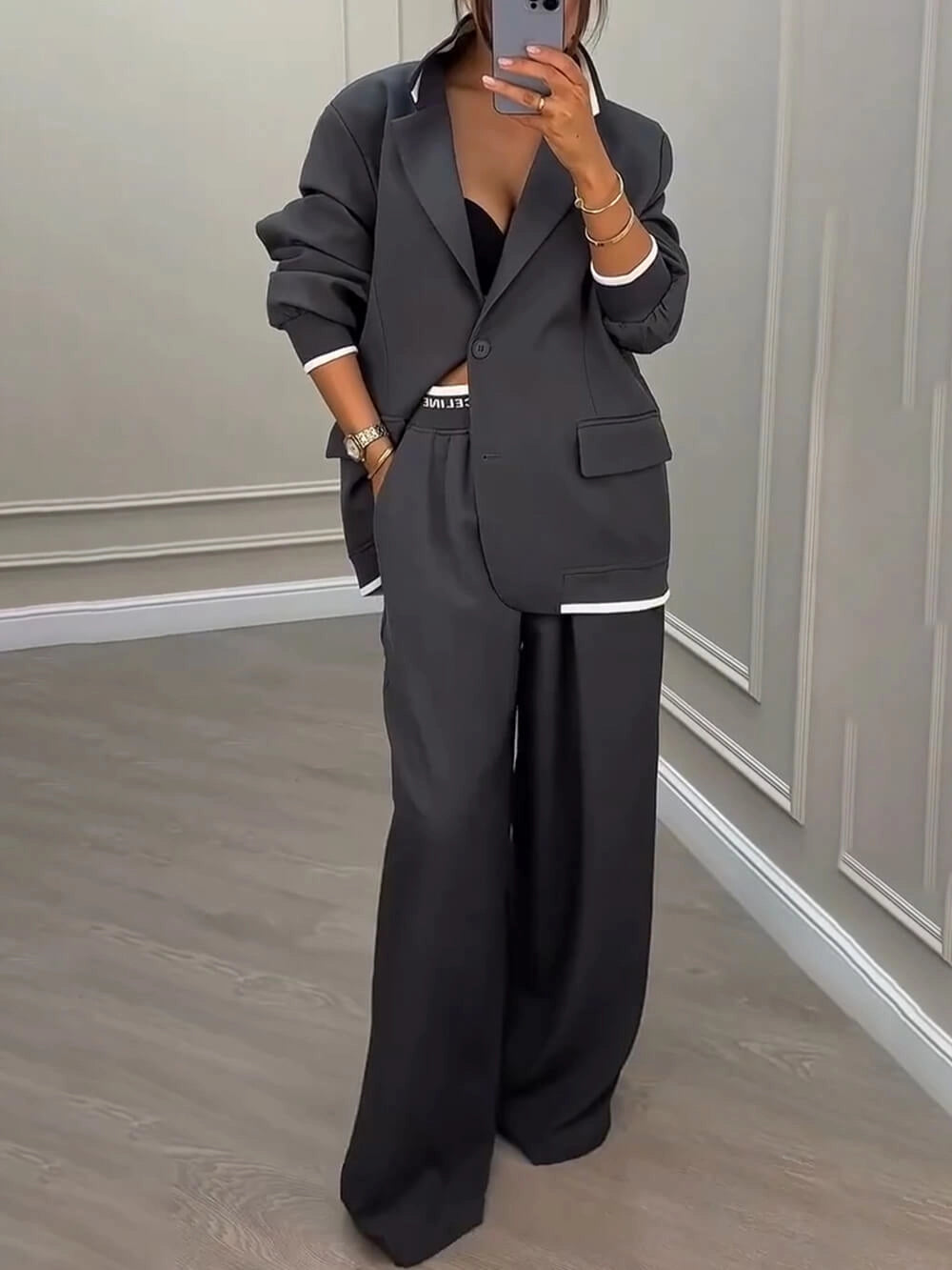 Conjunto Blazer estilo deportivo