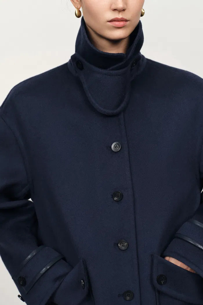 Abrigo en cachemir doble faz