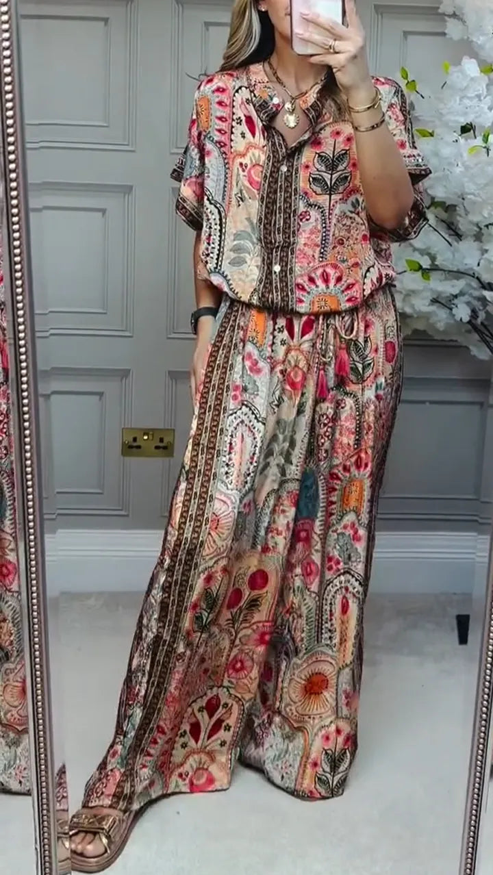 Conjunto Estampado Bohemio Floral