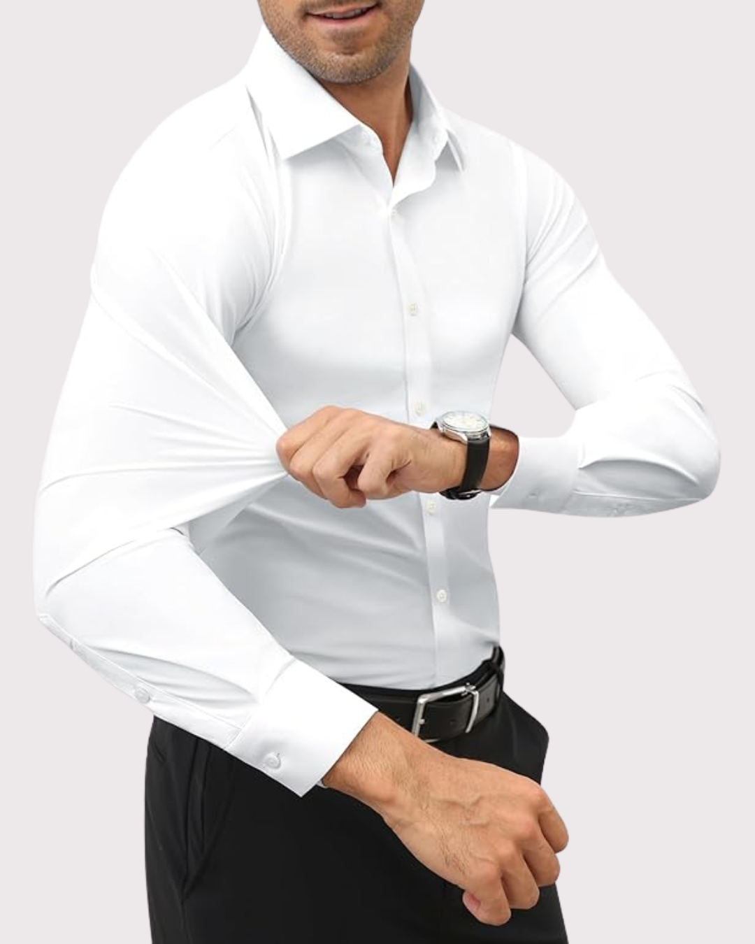 camisa de vestir elástica