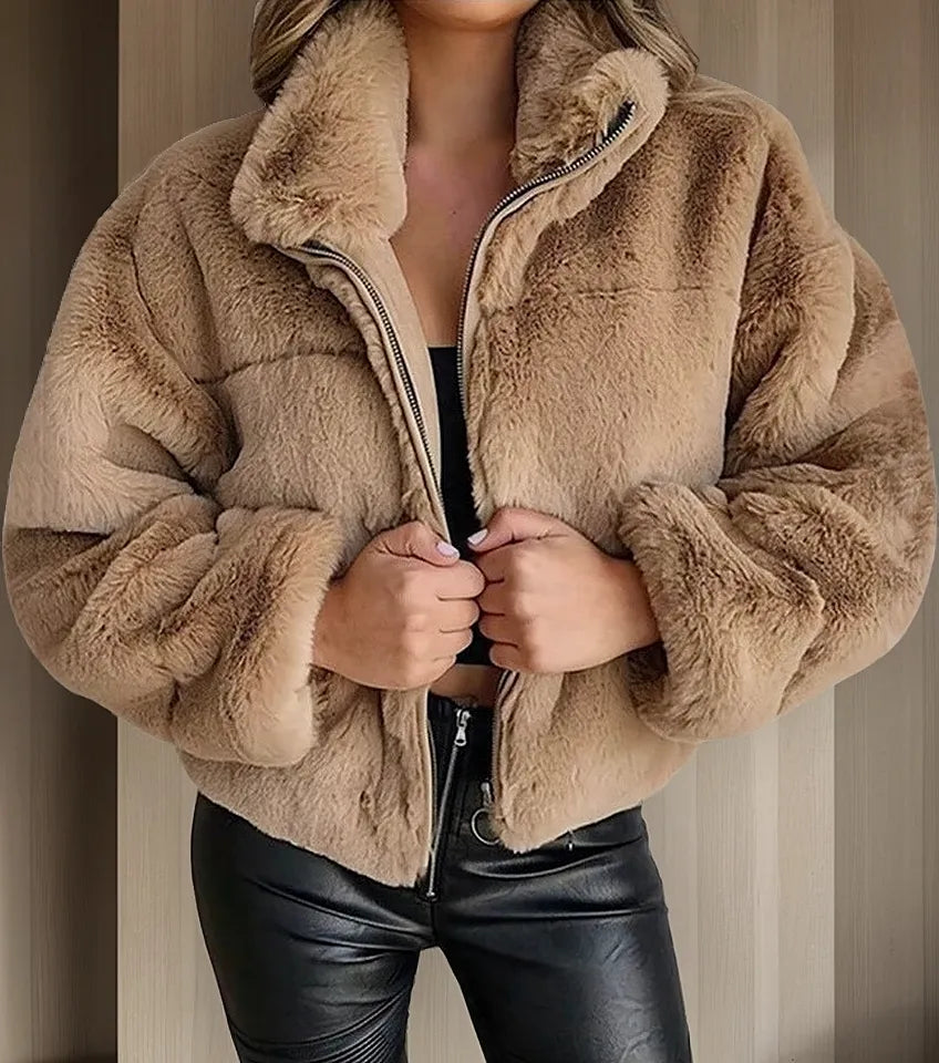 Chaqueta de pelo sintético