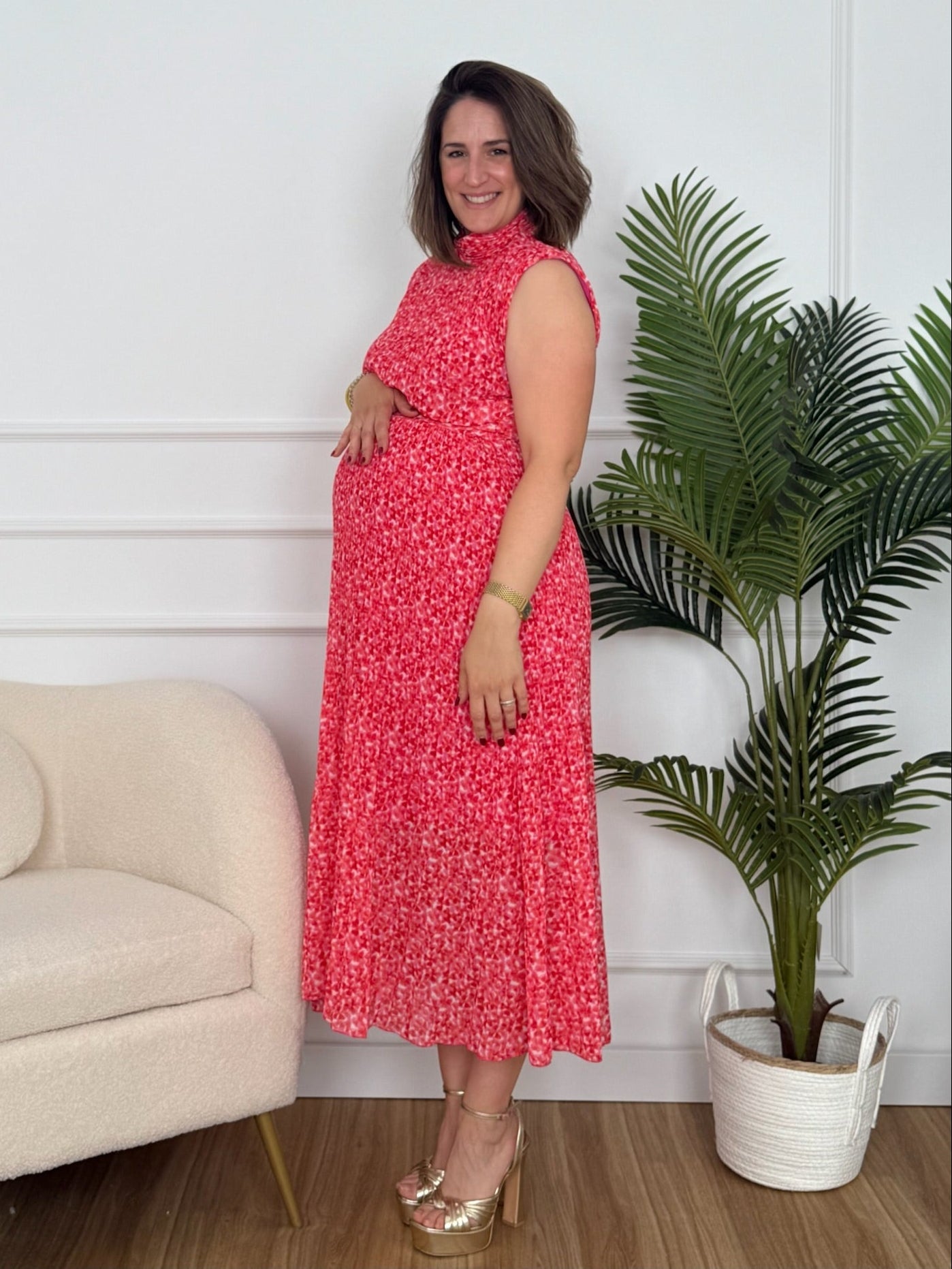 Vestido midi de gasa | Louvre