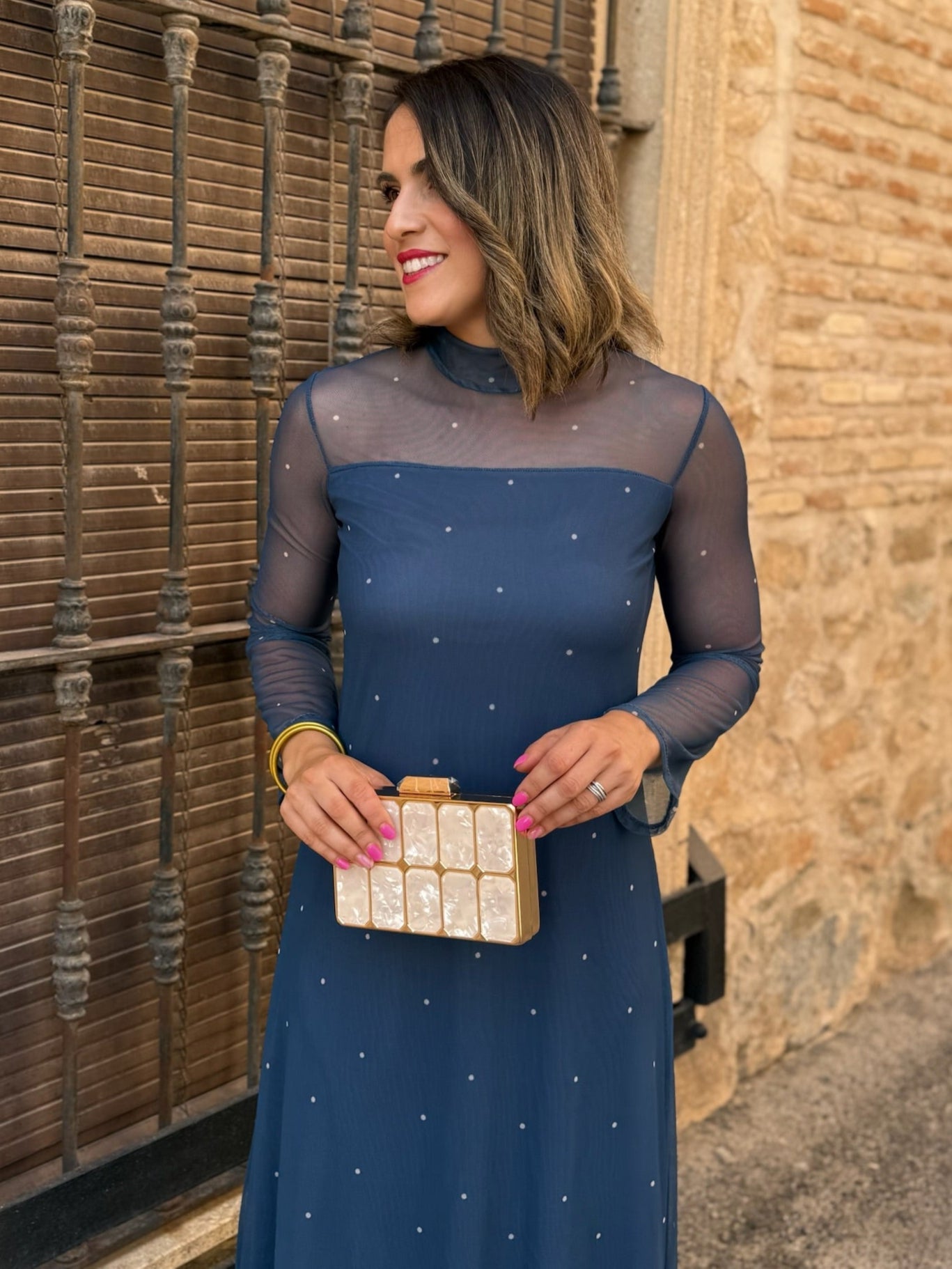 Vestido de tul estampado Noa