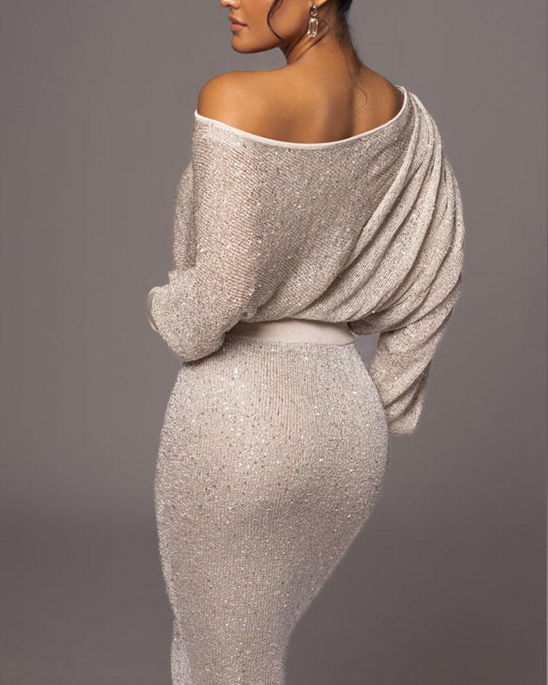 Vestido Largo Elegante de Punto