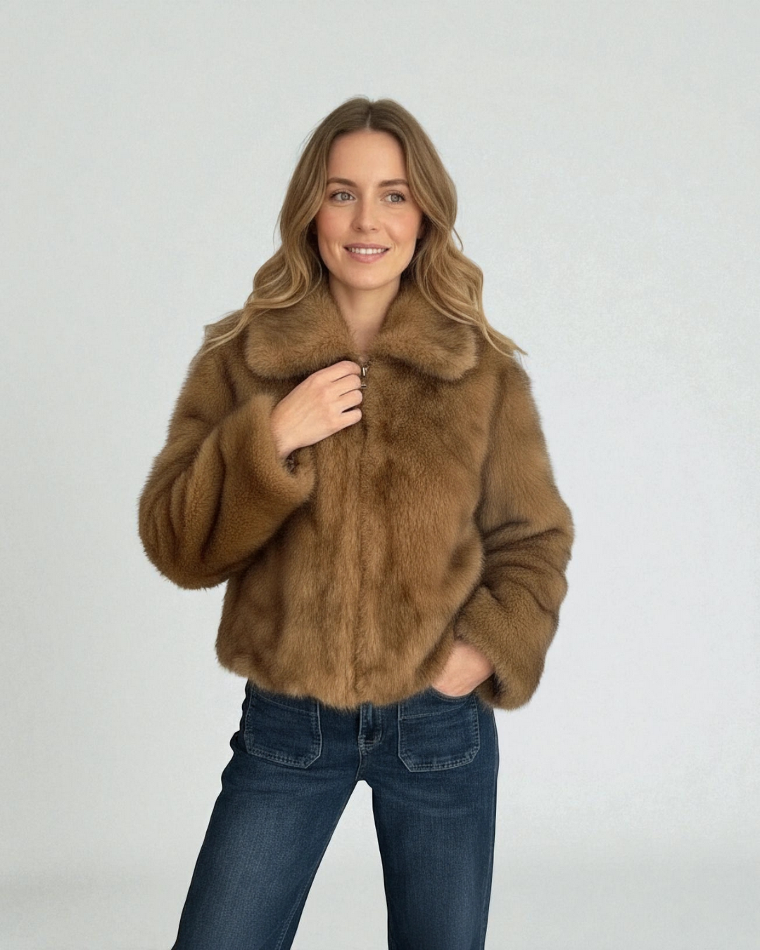 Chaqueta pelo sintético Naty