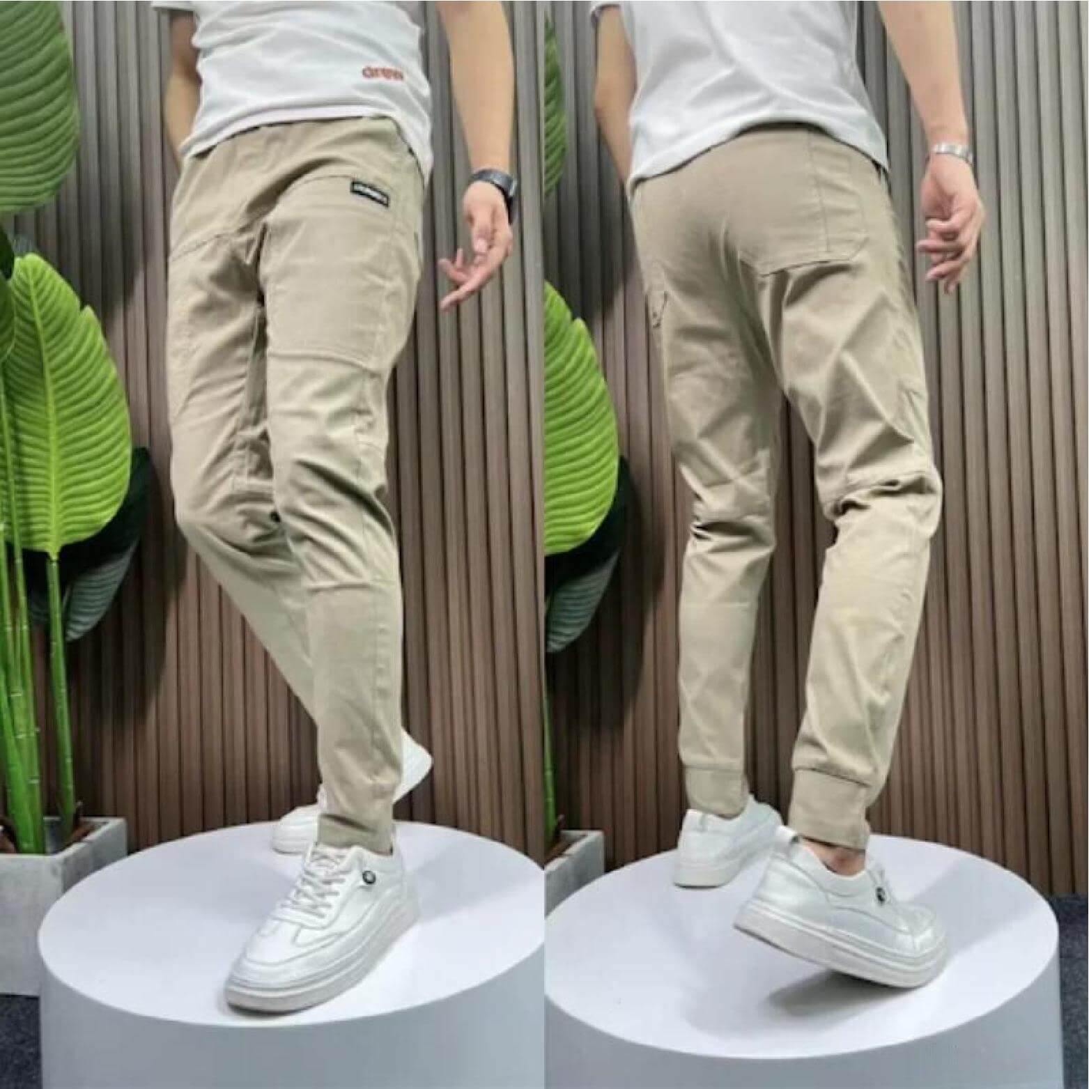 Jeans cargo elásticos para hombre