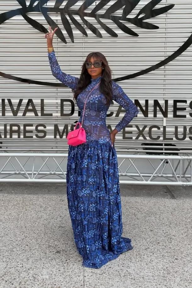 Vestido largo de malla Lily