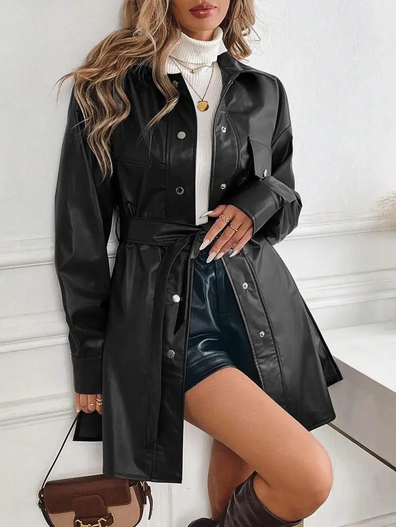 Gabardina Efecto Piel