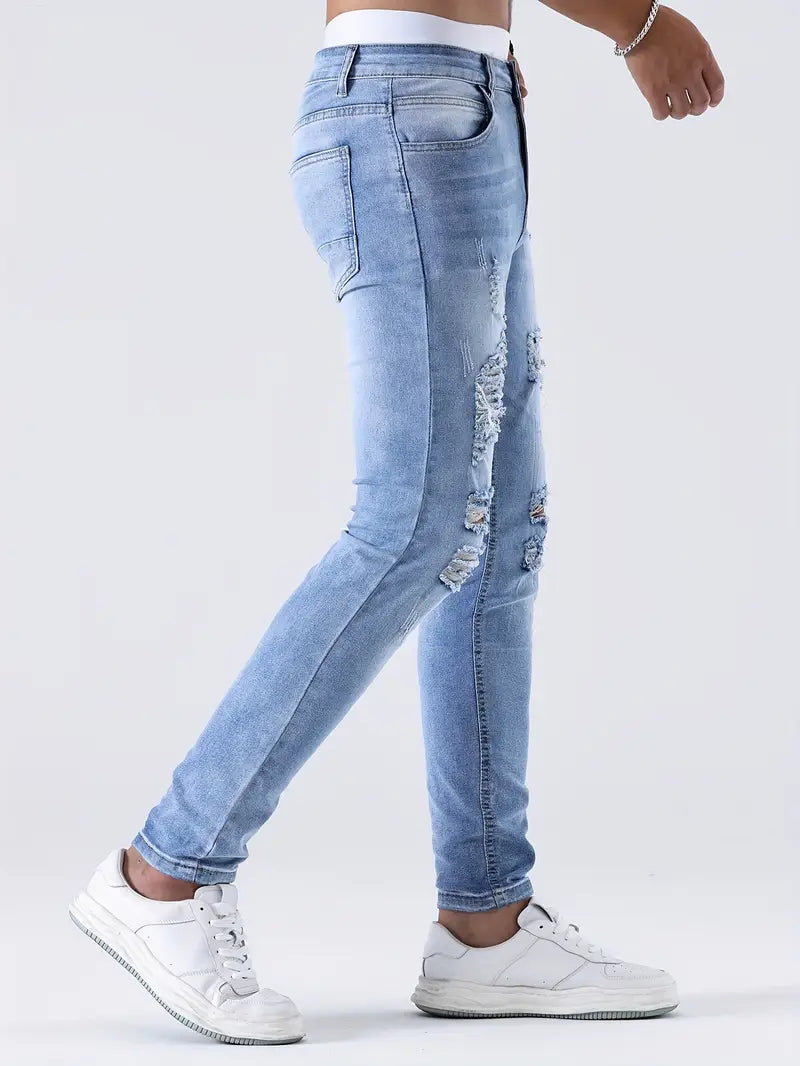 Jeans Estilo Rasgados de Hombre