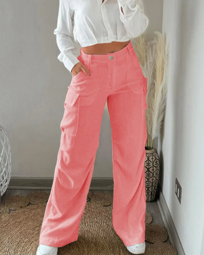 Pantalones cargo de pana