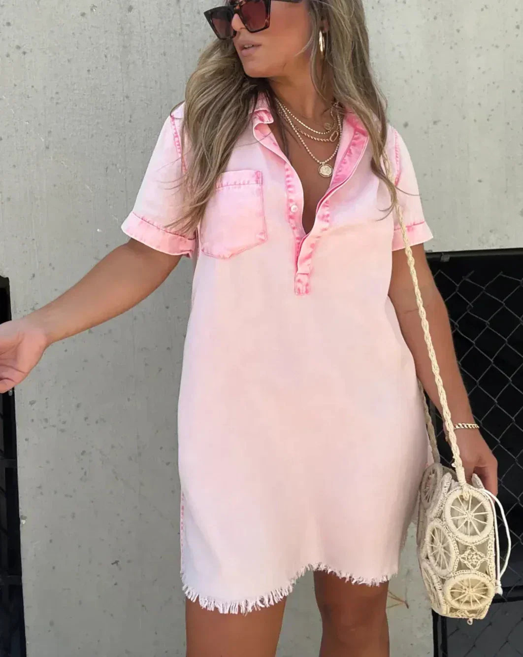 Vestido Ceñido de Denim