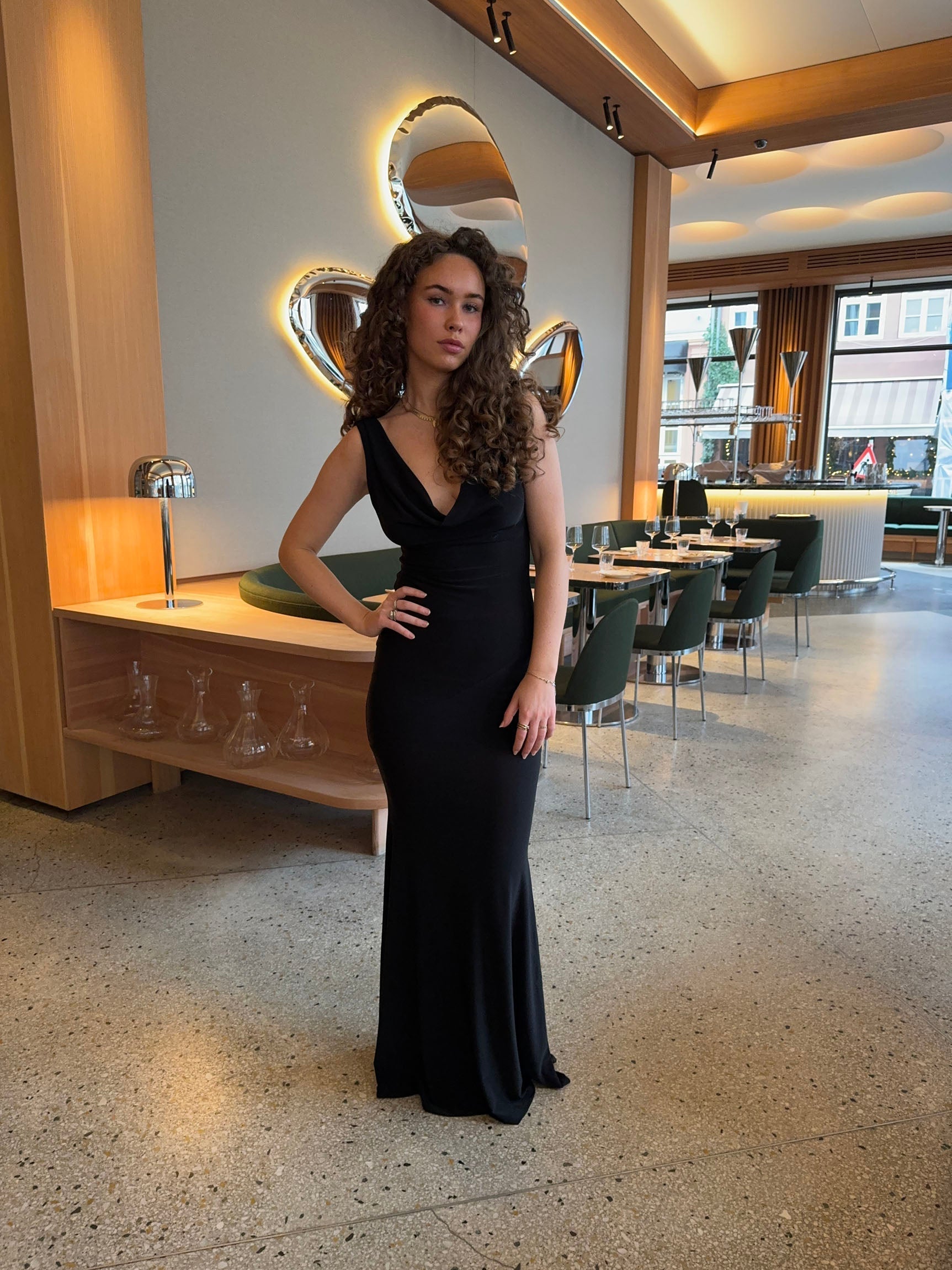 Vestido largo Flora - Negro