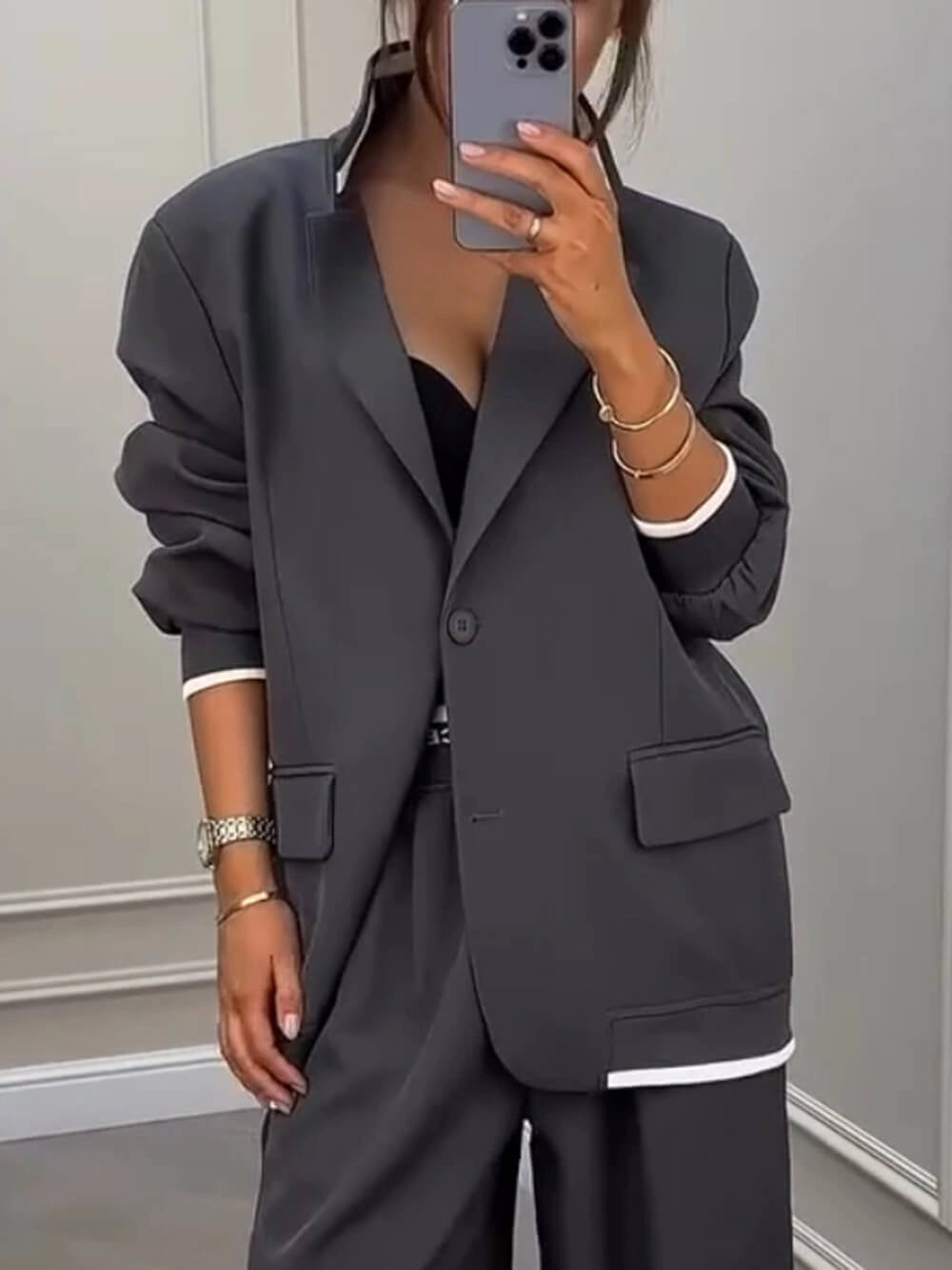 Conjunto Blazer estilo deportivo