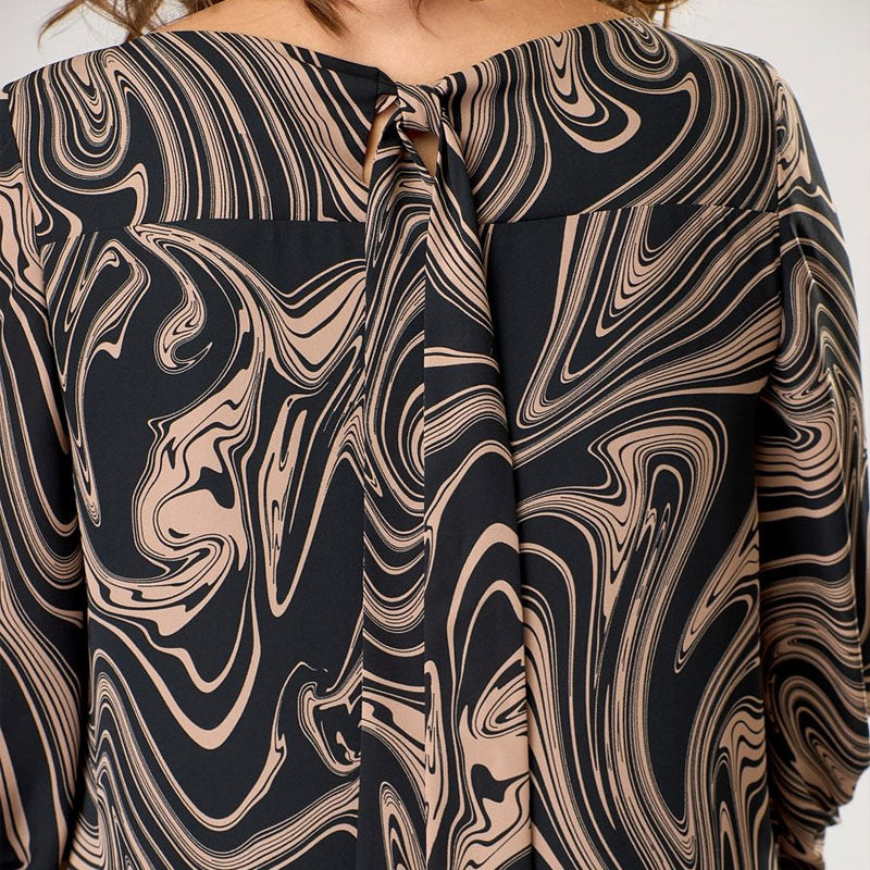 🌸Vestido extra largo con estampado de mármol