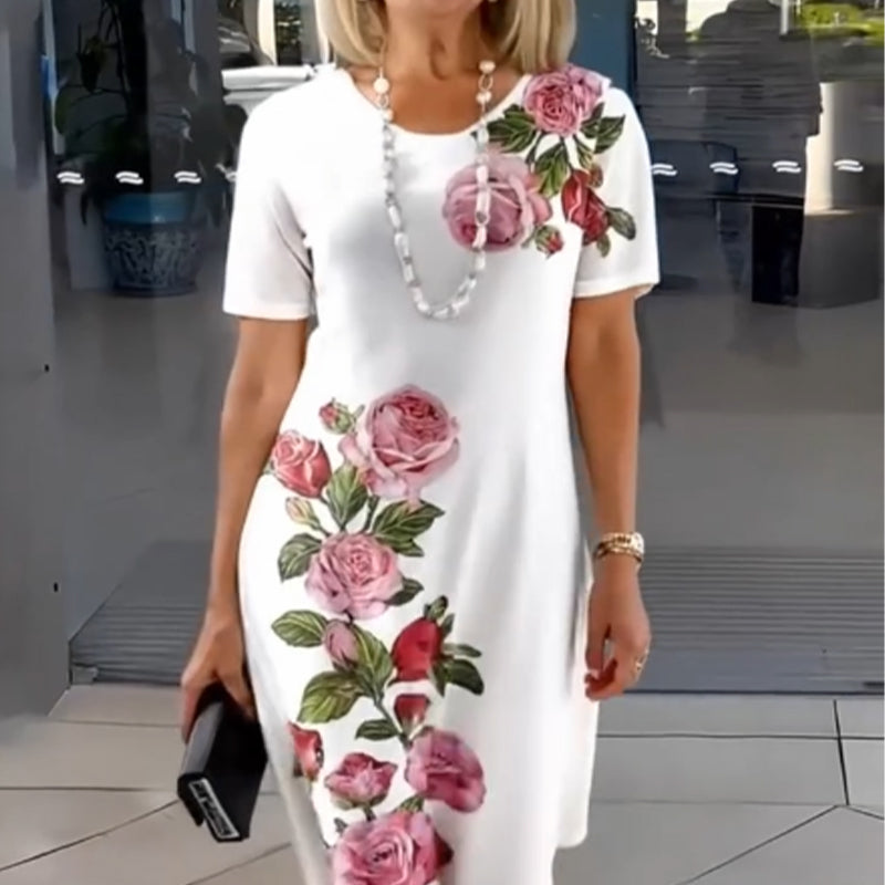 Vestido elegante con estampado floral