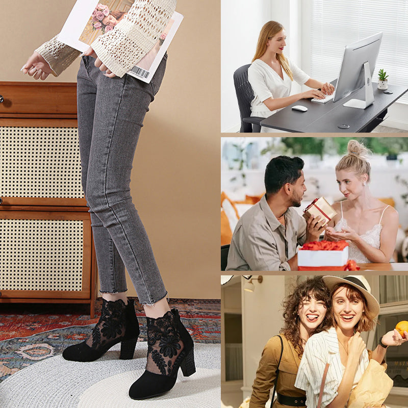 Damen High Heels mit eleganter Spitze für den Sommer