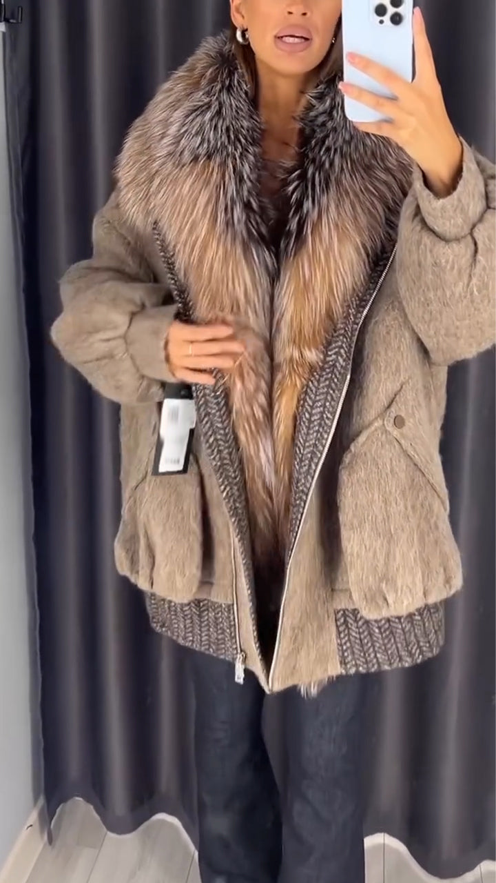 Maxi Chaqueta De Felpa