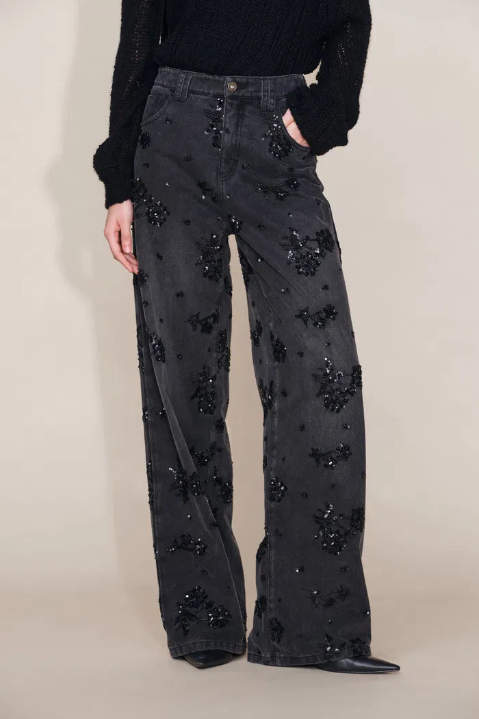 Vaquero Recto con rosas y estrellas