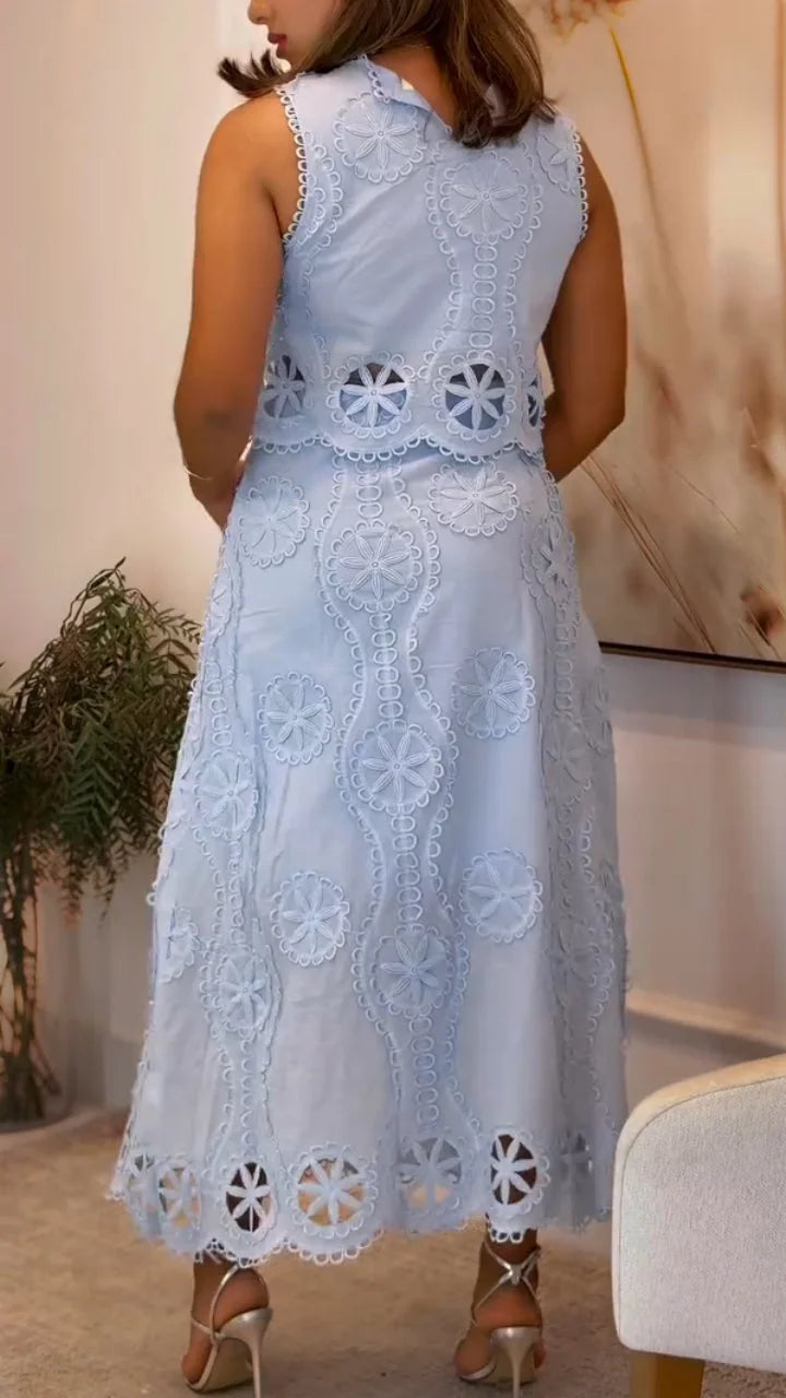 Conjunto de Falda Estilo Hoja Rota