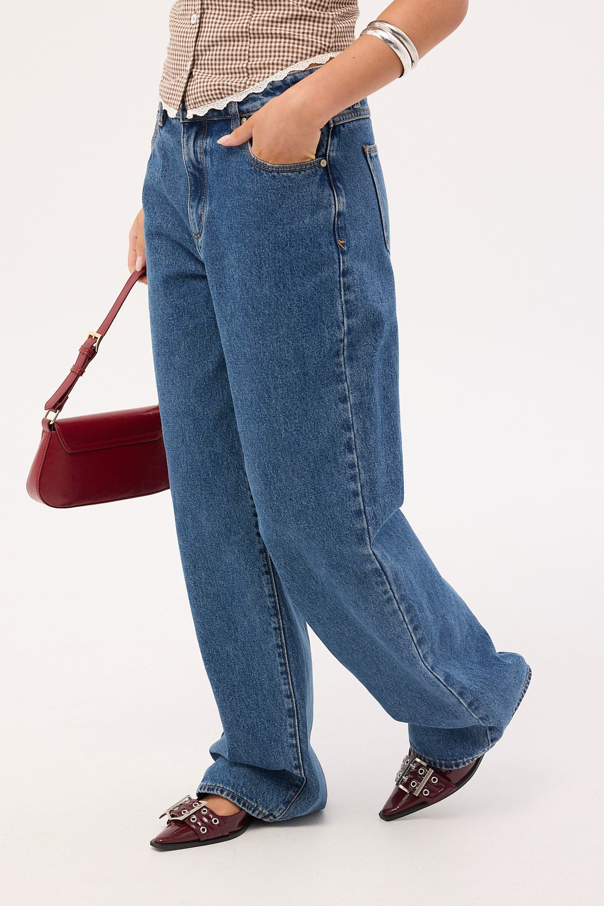 Jean Bella holgado de talle medio