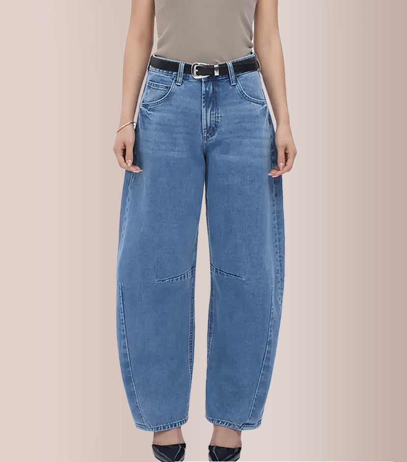 Jeans Holgado  y pierna de barril