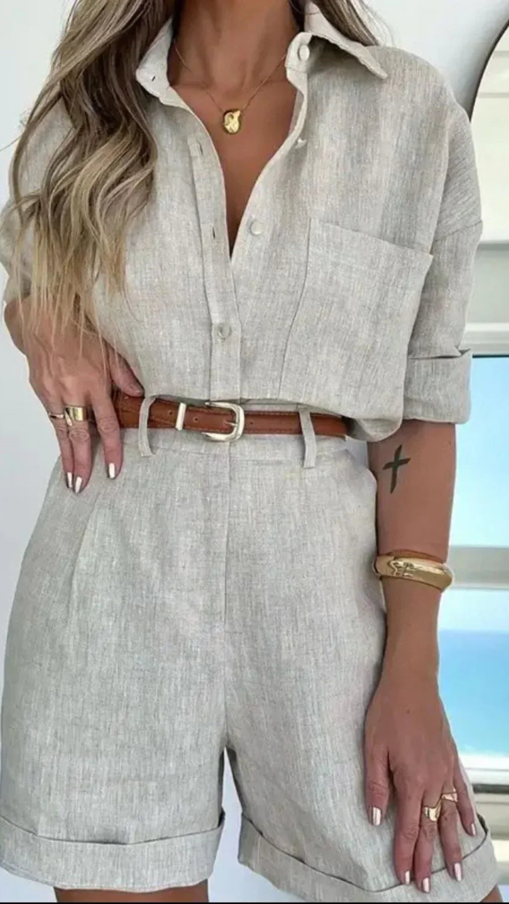 Lorena  Conjunto Lino + Cinturón