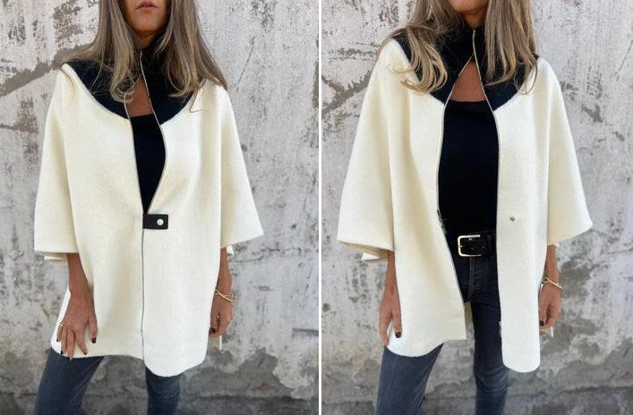 Chaqueta holgada con cuello levantado