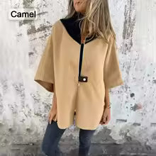 Chaqueta holgada con cuello levantado