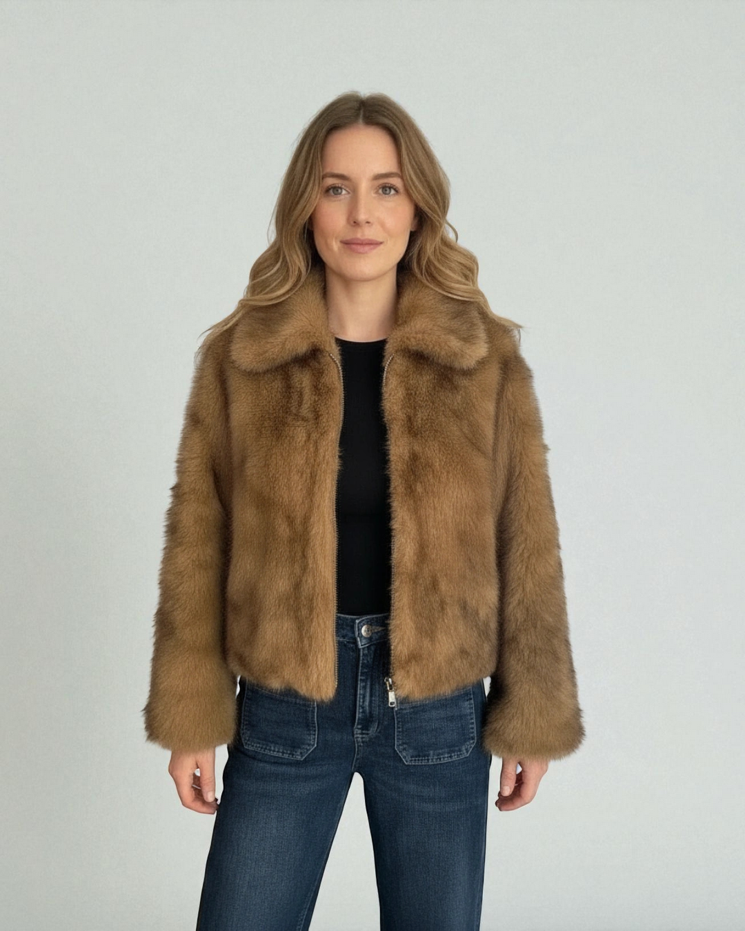 Chaqueta pelo sintético Naty