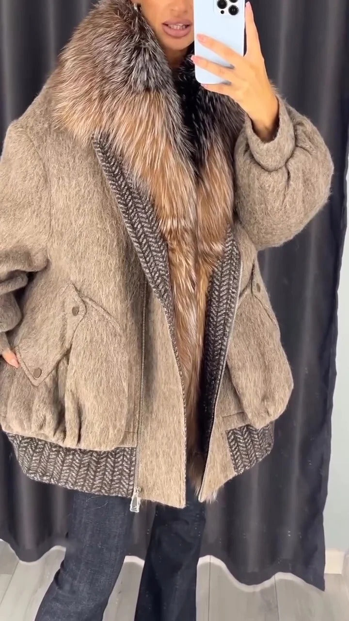 Maxi Chaqueta De Felpa