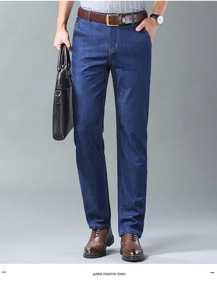 Vaqueros versátiles, informales y sencillos para hombre de talla grande