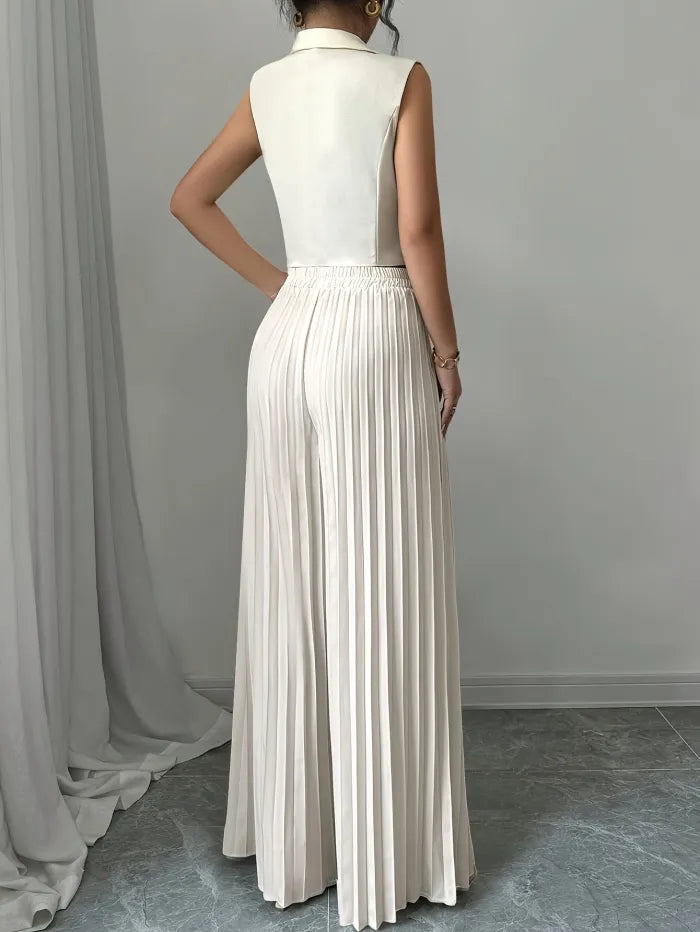 Conjunto de pantalón Plisado y Chaleco